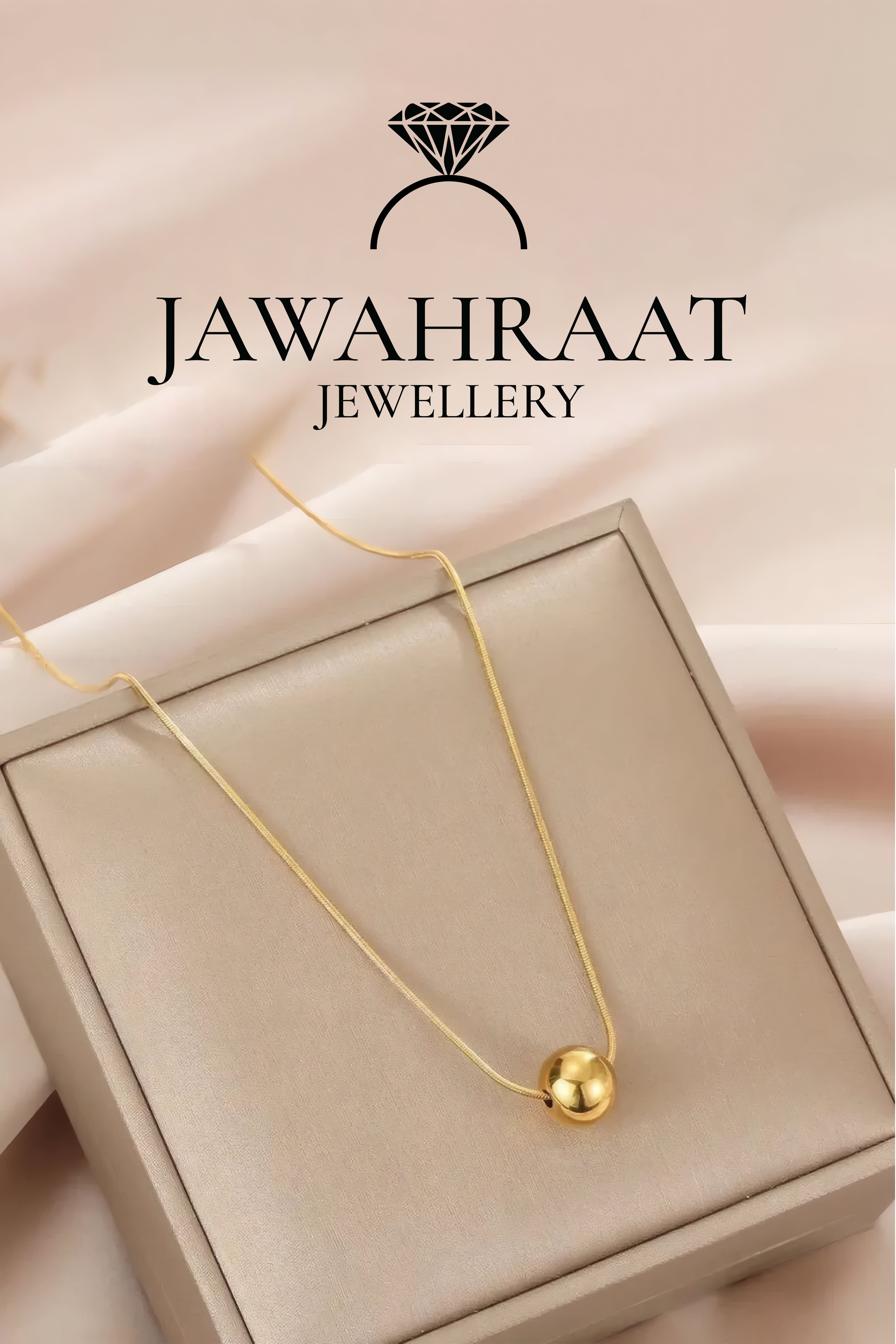 Minimalist Gold Ball Pendant Necklace